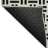 9' X 12' Black And Ivory Geometric Washable Area Rug With UV Protection
