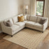 8' X 10' Copper And Ivory Geometric Washable Area Rug With UV Protection