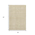 5' X 8' Gold And Ivory Geometric Washable Area Rug With UV Protection