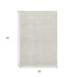 5' X 8' Ivory And Beige Geometric Washable Area Rug With UV Protection