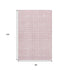 8' X 10' Pink And Ivory Geometric Washable Area Rug With UV Protection