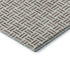 8' Taupe And Ivory Geometric Washable Round Rug With UV Protection
