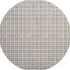 8' Taupe And Ivory Geometric Washable Round Rug With UV Protection