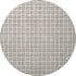8' Taupe And Ivory Geometric Washable Round Rug With UV Protection