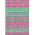 5' X 8' Blush Green And Blue Striped Washable Area Rug With UV Protection