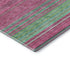 5' X 8' Blush Green And Blue Striped Washable Area Rug With UV Protection