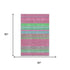 5' X 8' Blush Green And Blue Striped Washable Area Rug With UV Protection