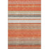 5' X 8' Coral Gray And Beige Striped Washable Area Rug With UV Protection