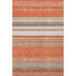 5' X 8' Coral Gray And Beige Striped Washable Area Rug With UV Protection