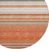 8' Coral Gray And Beige Striped Washable Round Rug With UV Protection