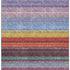 5' X 8' Lavender Red And Orange Striped Washable Area Rug With UV Protection