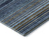 5' X 8' Navy Blue Brown And Taupe Striped Washable Area Rug With UV Protection