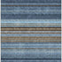 5' X 8' Navy Blue Brown And Taupe Striped Washable Area Rug With UV Protection