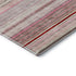8' Pink Burgundy And Ivory Striped Washable Round Rug With UV Protection