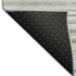 8' Sky Blue Gray And Ivory Striped Washable Round Rug With UV Protection