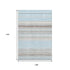 9' X 12' Sky Blue Gray And Ivory Striped Washable Area Rug With UV Protection