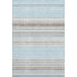 9' X 12' Sky Blue Gray And Ivory Striped Washable Area Rug With UV Protection