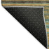 8' Wheat Teal And Brown Striped Washable Round Rug With UV Protection