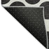 5' X 8' Black And Ivory Polka Dot Washable Area Rug With UV Protection