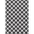 5' X 8' Black And Ivory Polka Dot Washable Area Rug With UV Protection