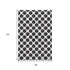 8' X 10' Black And Ivory Polka Dot Washable Area Rug With UV Protection