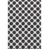8' X 10' Black And Ivory Polka Dot Washable Area Rug With UV Protection