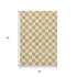 5' X 8' Gold And Ivory Polka Dot Washable Area Rug With UV Protection