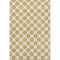 5' X 8' Gold And Ivory Polka Dot Washable Area Rug With UV Protection