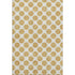 5' X 8' Gold And Ivory Polka Dot Washable Area Rug With UV Protection