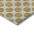 5' X 8' Gold And Ivory Polka Dot Washable Area Rug With UV Protection
