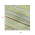 8' X 10' Artichoke Green Brown And Beige Striped Washable Area Rug With UV Protection