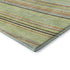 8' X 10' Artichoke Green Brown And Beige Striped Washable Area Rug With UV Protection