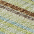 8' X 10' Artichoke Green Brown And Beige Striped Washable Area Rug With UV Protection