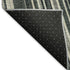 8' X 10' Black Gray And Ivory Striped Washable Area Rug With UV Protection