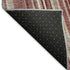 5' X 8' Burgundy Gray And Ivory Striped Washable Area Rug With UV Protection