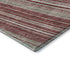 5' X 8' Burgundy Gray And Ivory Striped Washable Area Rug With UV Protection