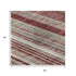 5' X 8' Burgundy Gray And Ivory Striped Washable Area Rug With UV Protection