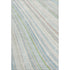 5' X 8' Ivory Green And Beige Striped Washable Area Rug With UV Protection