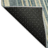 8' Sky Blue Tan And Beige Striped Washable Round Rug With UV Protection