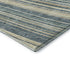 8' Sky Blue Tan And Beige Striped Washable Round Rug With UV Protection