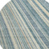 8' Sky Blue Tan And Beige Striped Washable Round Rug With UV Protection