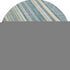 8' Sky Blue Tan And Beige Striped Washable Round Rug With UV Protection