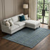8' X 10' Blue And Green Striped Washable Area Rug With UV Protection