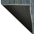 8' X 10' Blue And Green Striped Washable Area Rug With UV Protection