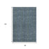 8' X 10' Blue And Green Striped Washable Area Rug With UV Protection