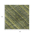 5' X 8' Olive Green And Navy Blue Striped Washable Area Rug With UV Protection