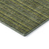 5' X 8' Olive Green And Navy Blue Striped Washable Area Rug With UV Protection