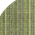 8' Olive Green And Navy Blue Striped Washable Round Rug With UV Protection