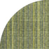 8' Olive Green And Navy Blue Striped Washable Round Rug With UV Protection