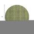 8' Olive Green And Navy Blue Striped Washable Round Rug With UV Protection